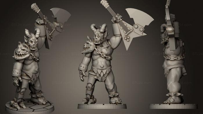 Figurines heroes, monsters and demons (Metal Demon, STKM_0488) 3D models for cnc